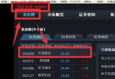 同花顺看龙虎榜的方法